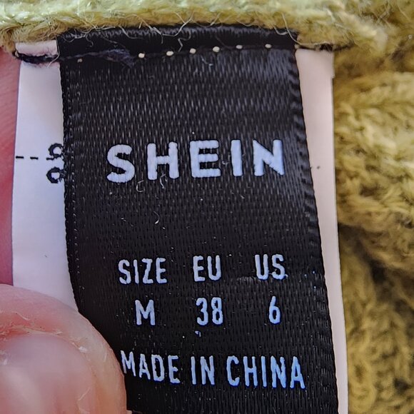 SHEIN Green Knitted Cha Cha Dress Size Medium - Picture 11 of 16